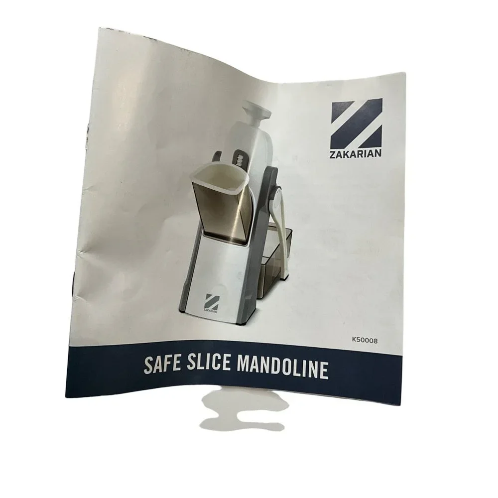 Zakarian Safe Slice Mandoline White and‎ Red